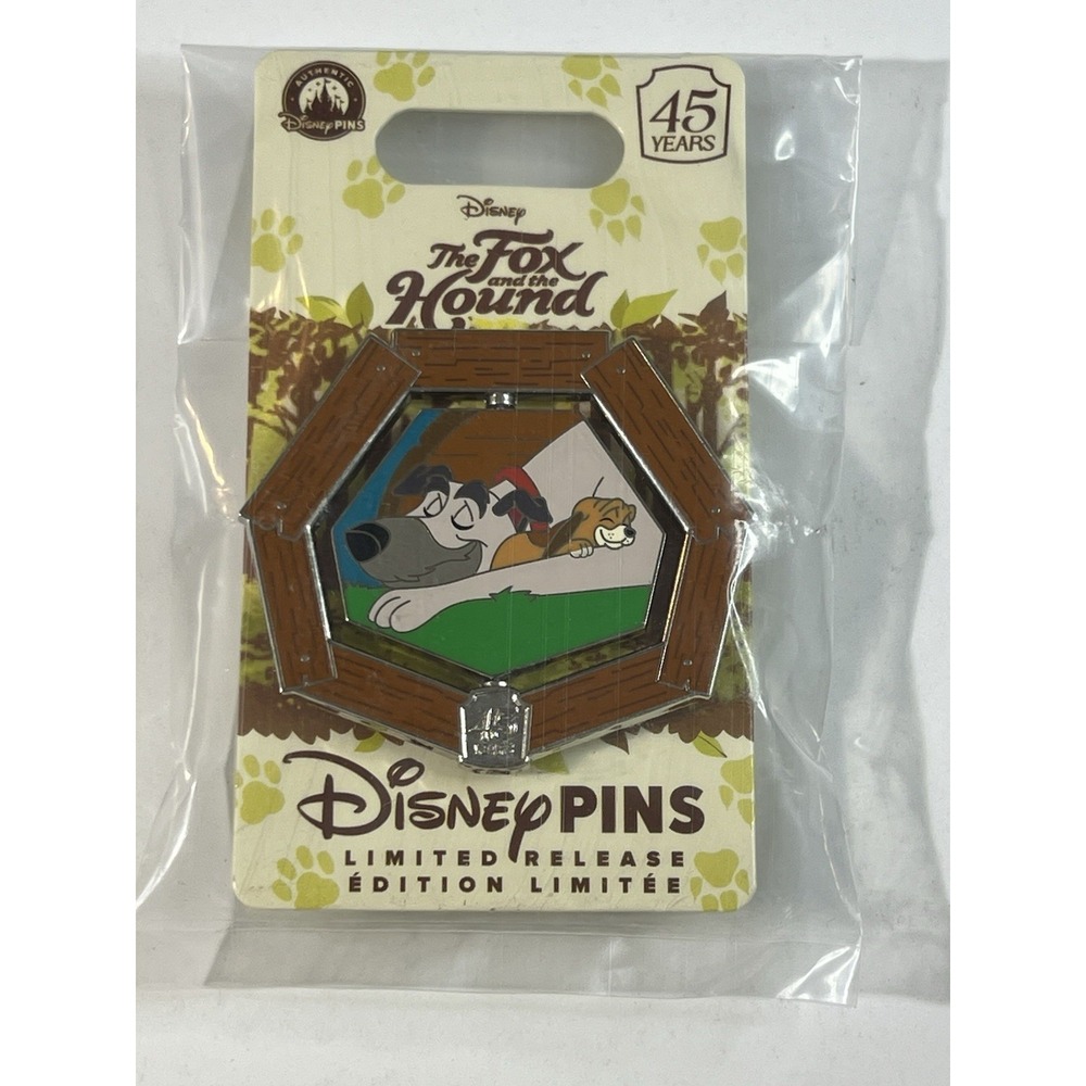 2026 Disney Parks The Fox And The Hound 45th Anniversary Spinner Pin LR New